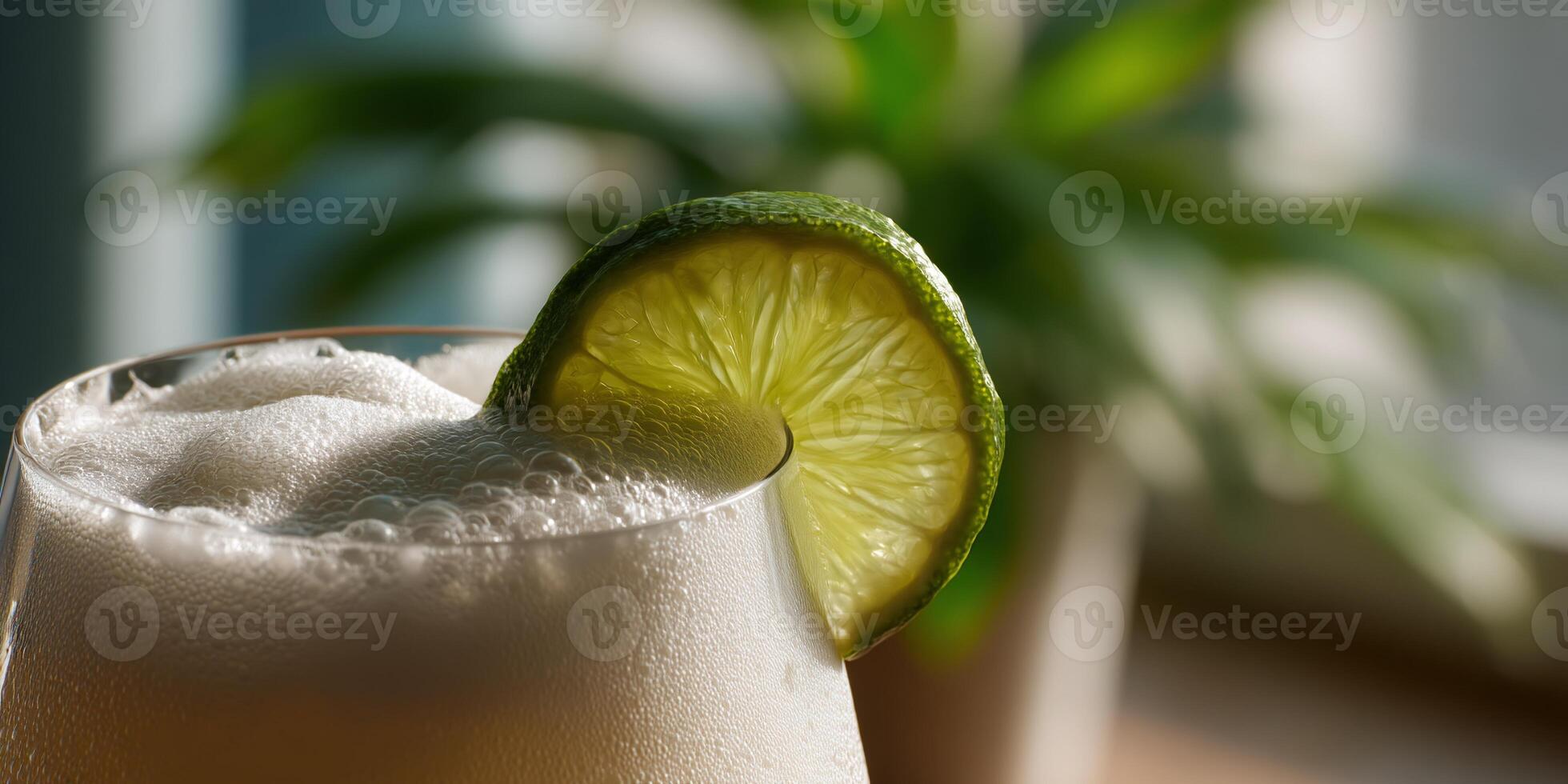 A glass of white liquid photo