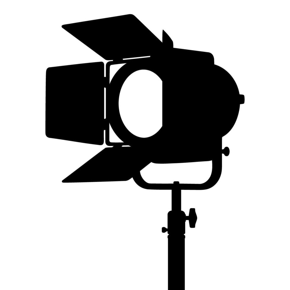Fresnel spotlight silhouette illustration icon symbol vector