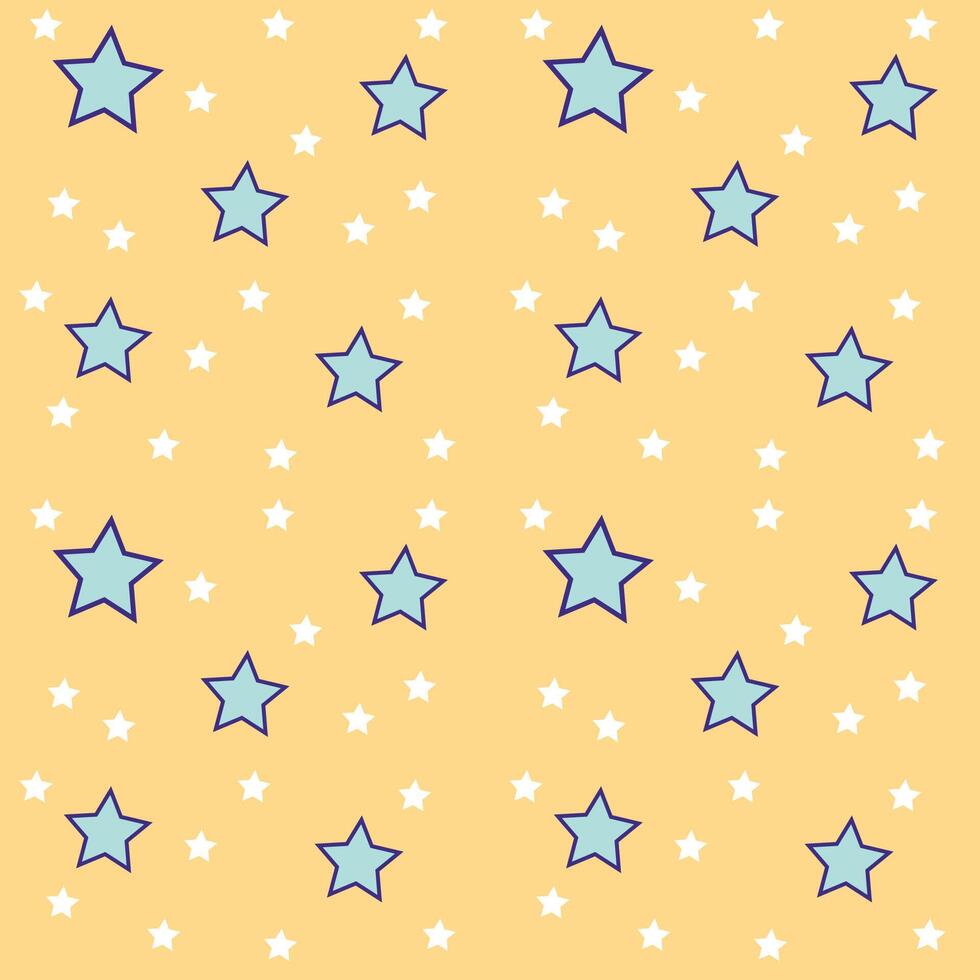 a yellow background with blue stars vector