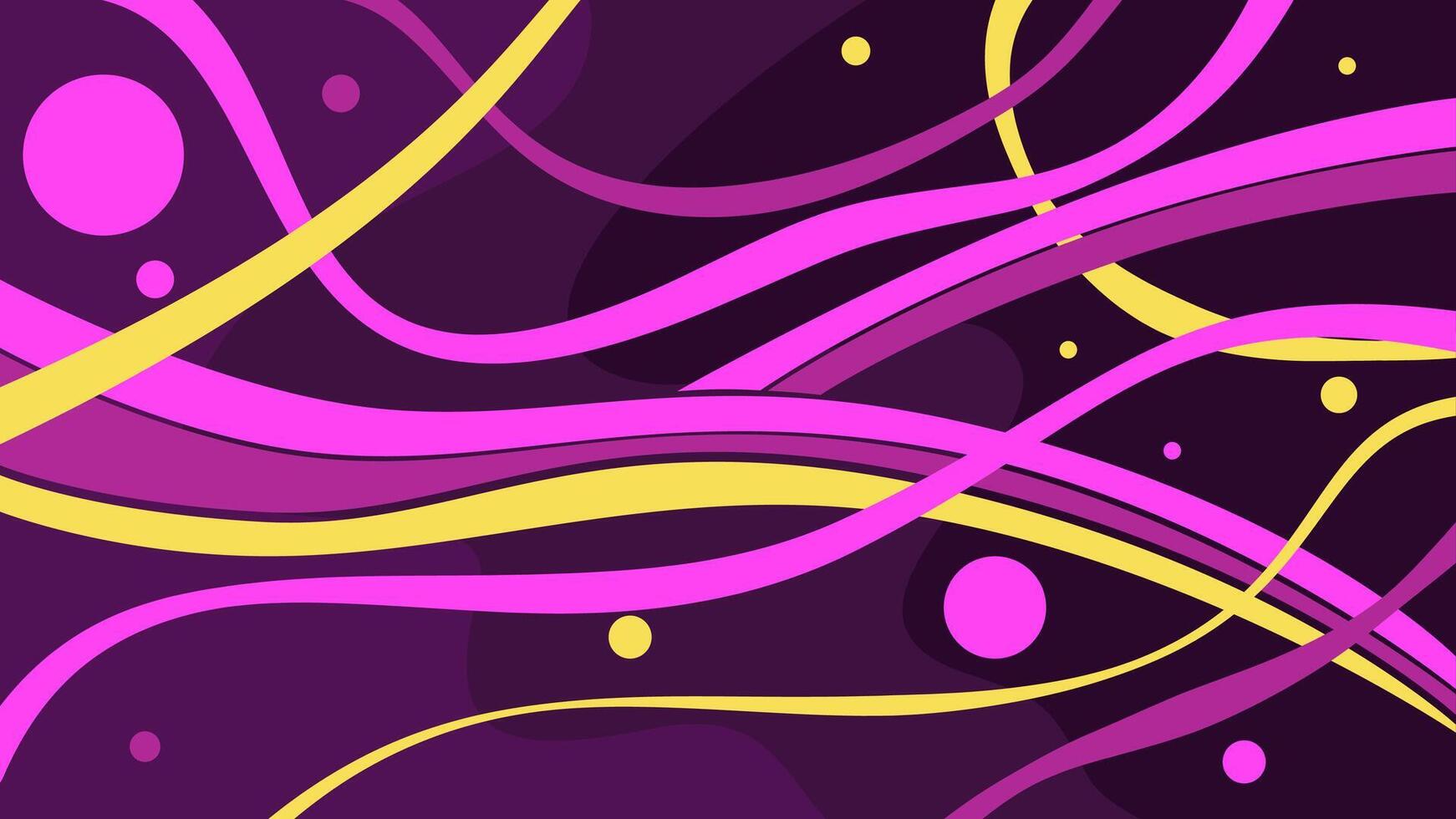 Illustrasi background abstract purple and yellow curve vector