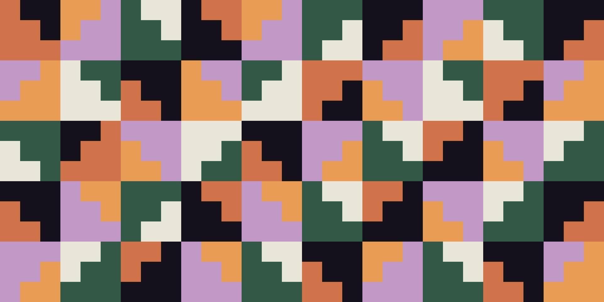 Repeating color pattern with squares and stairs vector