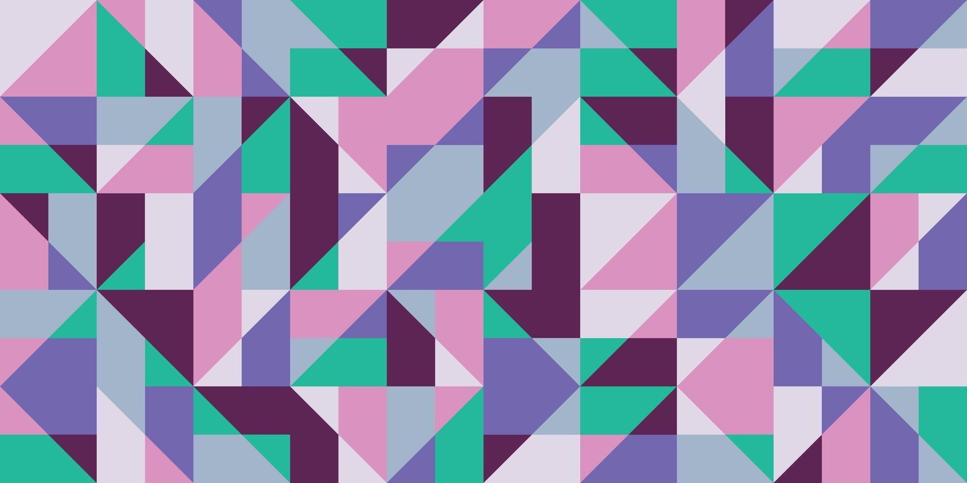 Geometric background in cool colors with triangles and rhombuses vector
