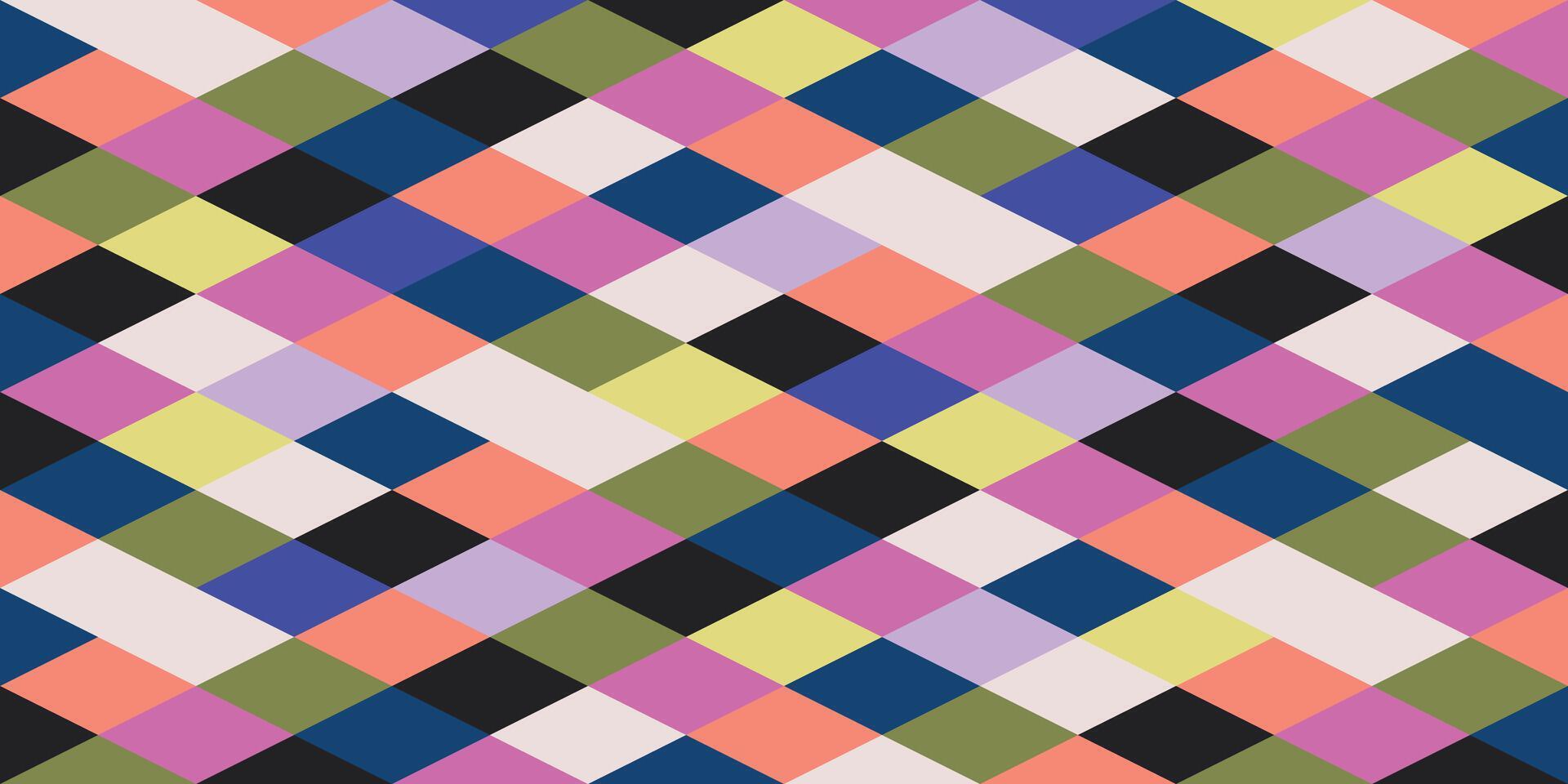 Multicolor diamond seamless pattern vector