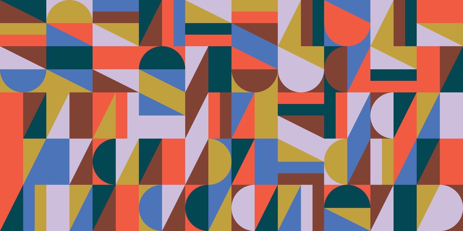 Colorful abstract pattern with geometric shapes vector