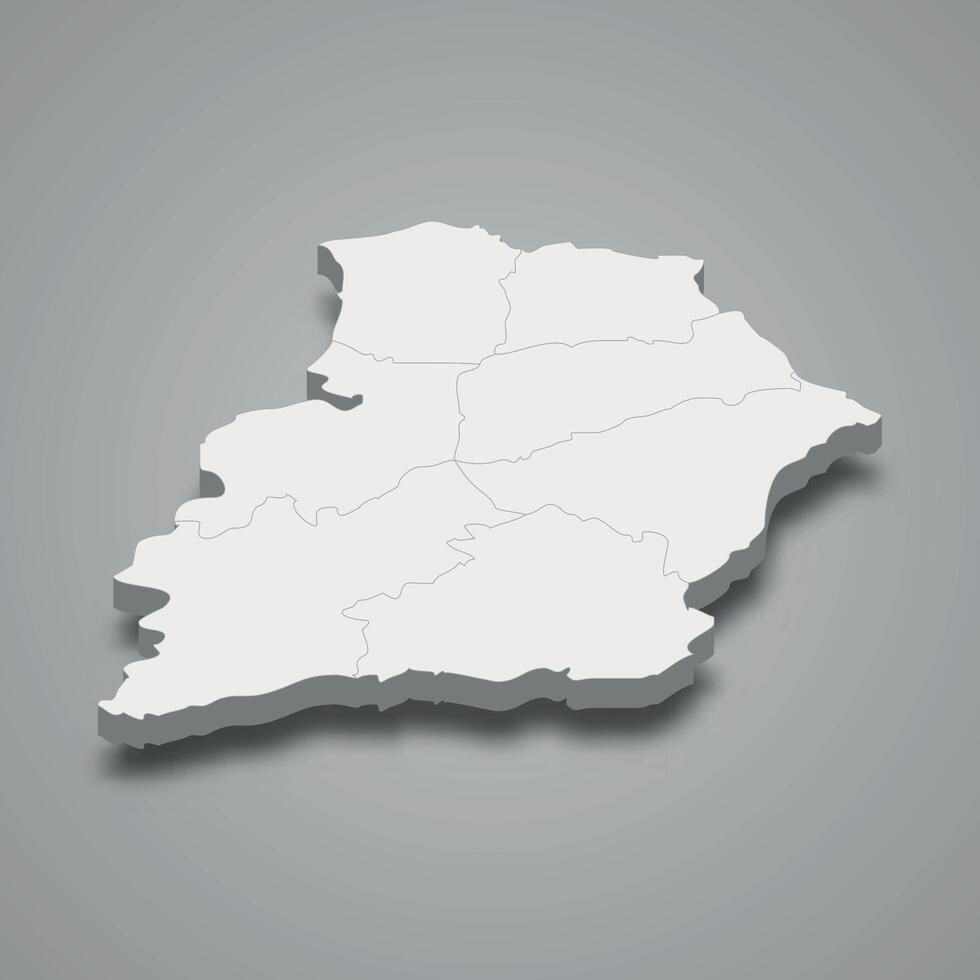 Samangan 3d isometric map is a region of Afghanistan vector