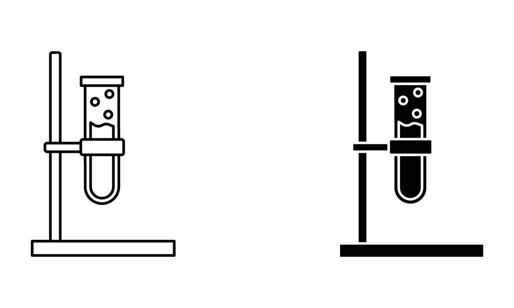 test tube with clamp icon vector