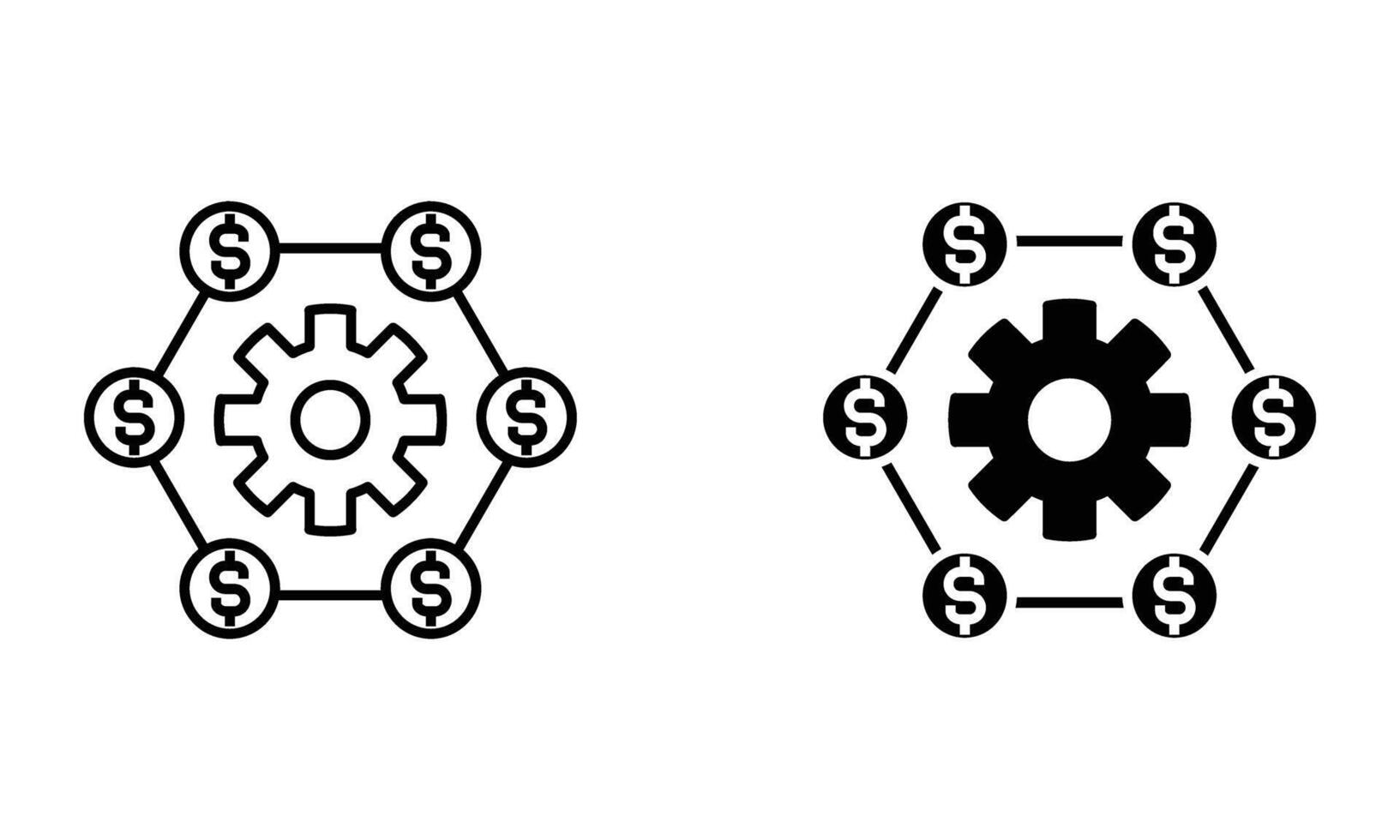 illustration of financial management and productivity icon vector