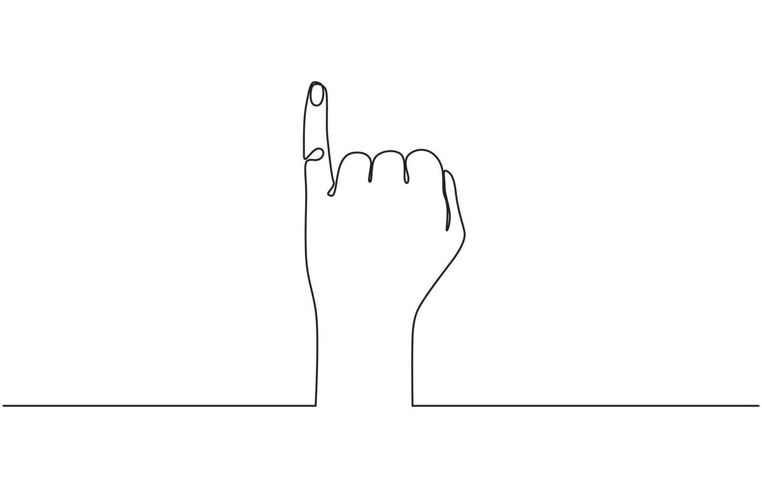 Little finger up sign. Hand gesture with pinky meaning i swear or promise. Continuous line drawing. little finger and thumb. Illustration editable outline icon vector