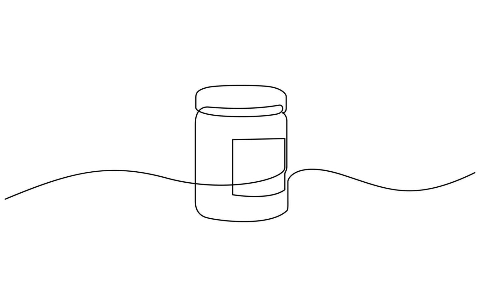 Continuous one line drawing of medicine tablet and pill. Medical drugs, vaccine, pharmacy in single line, Medicine container, pill bottle, vitamins and supplements jar. Editable outline. vector
