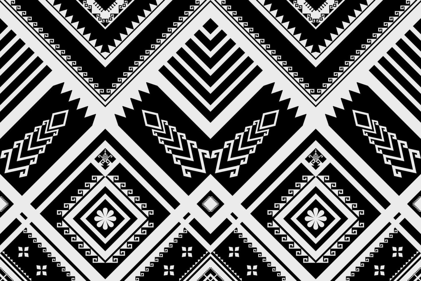 Black and white abstract Ethnic geometric pattern design for cloth fabric wallpaper wrapping fashion vector