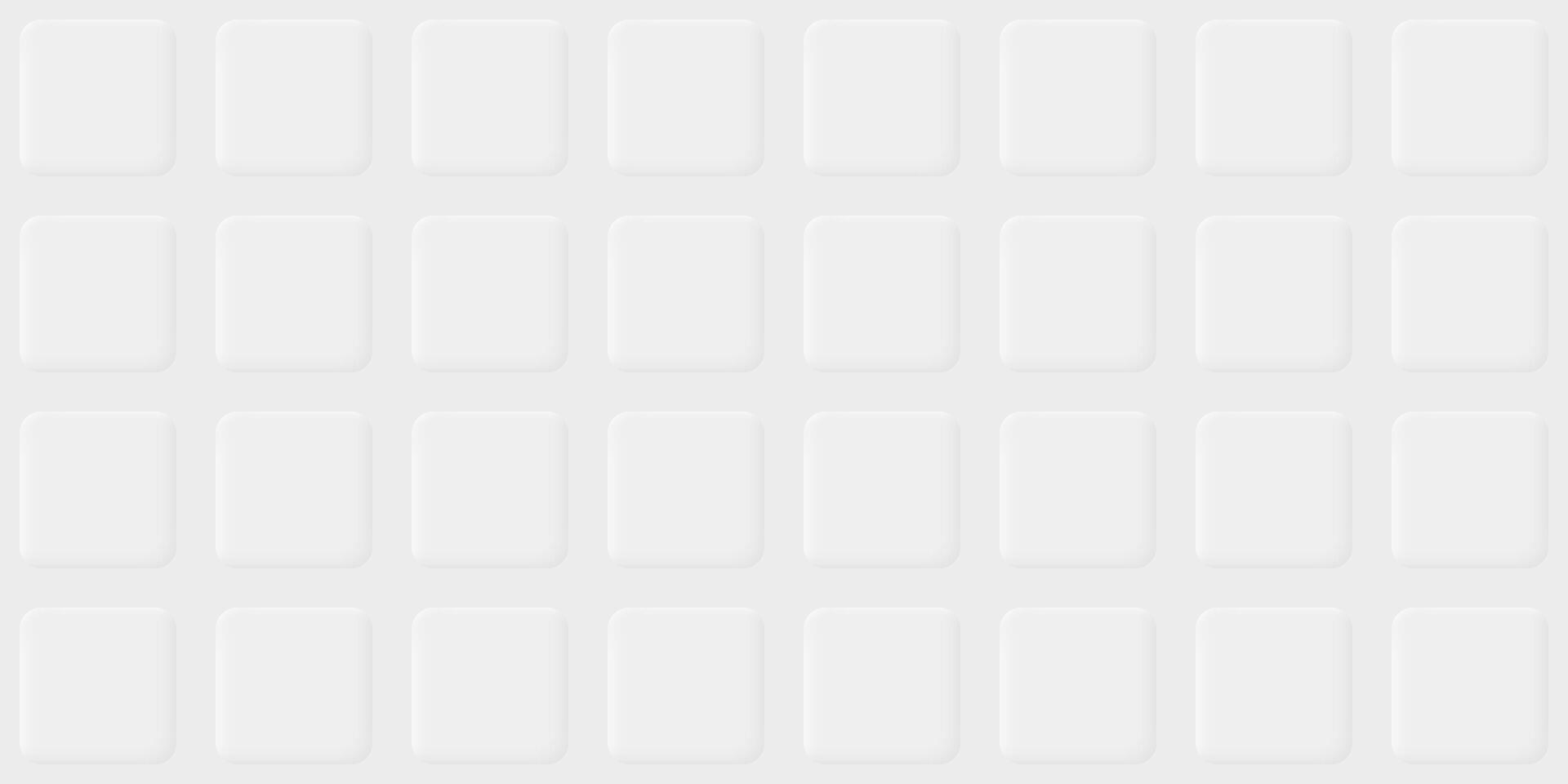 3D white rounded square button seamless pattern background graphic illustration. vector