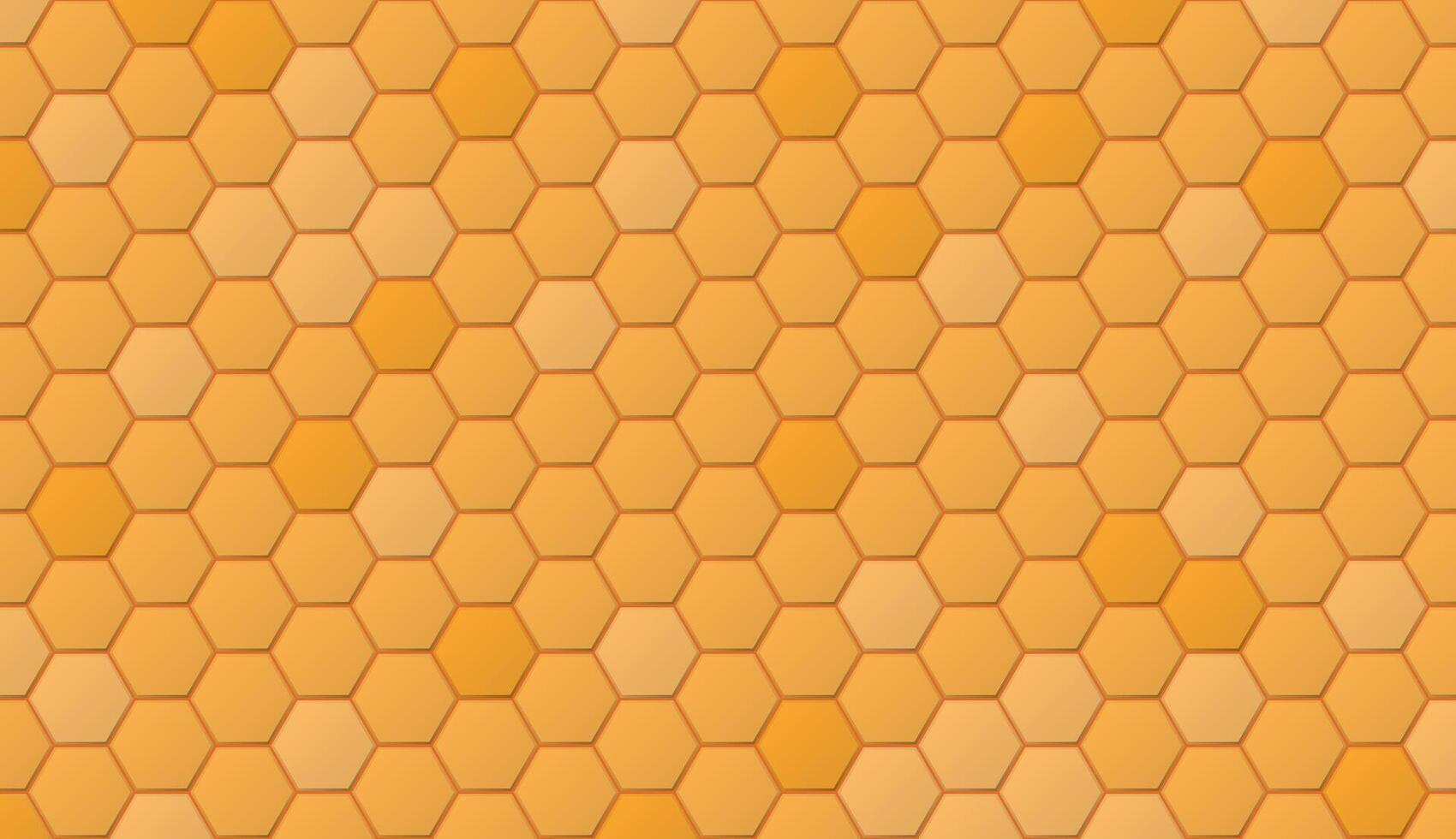 Abstract yellow honeycomb pattern background graphic illustration. vector