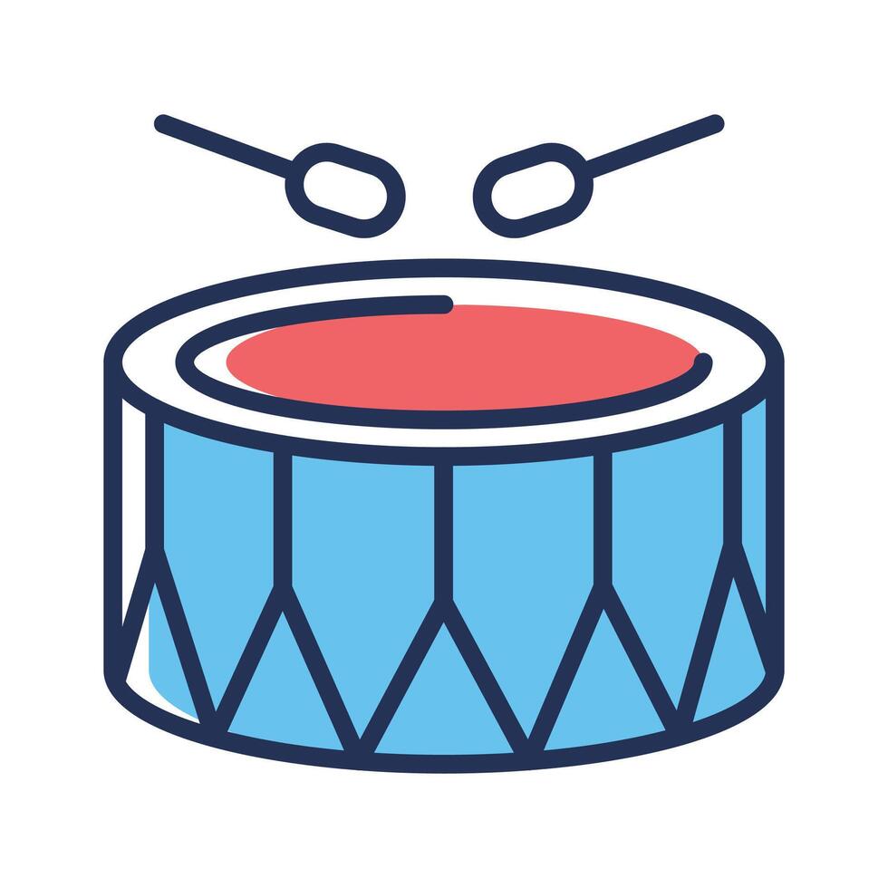 Download our premium line style icon of drum beat vector