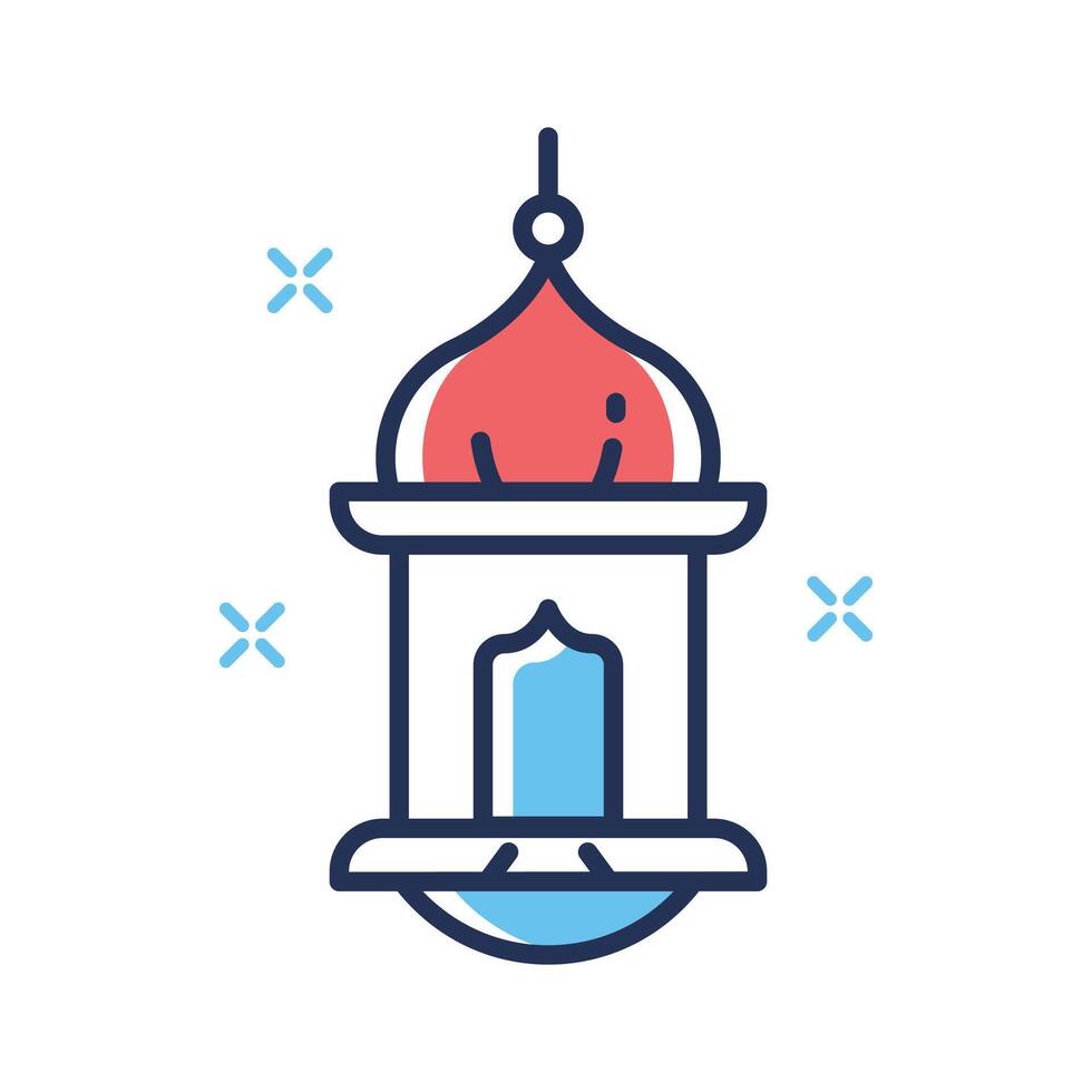 Have a look at this premium outline icon of islamic lantern vector