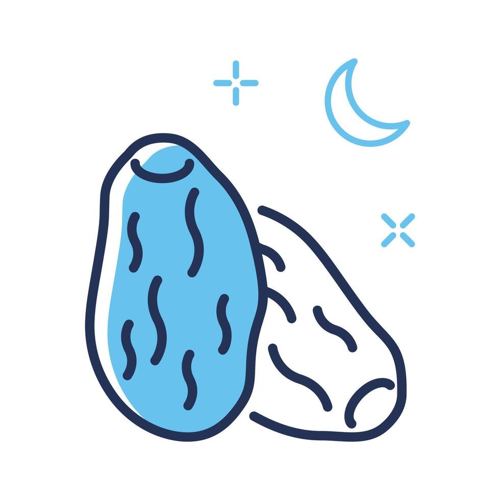 Grab this handy line icon depicting sweet dates vector