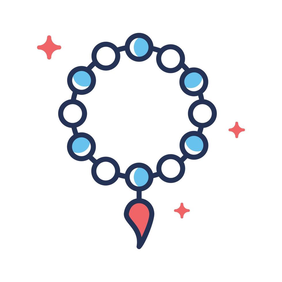 Get a sight of this amazing linear icon of rosary beads vector