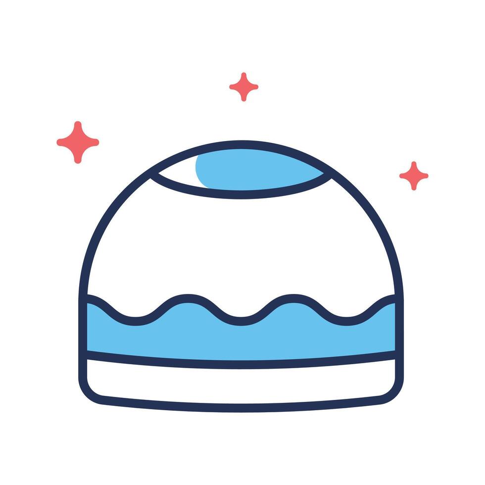 A well designed line icon of muslim cap for prayer vector