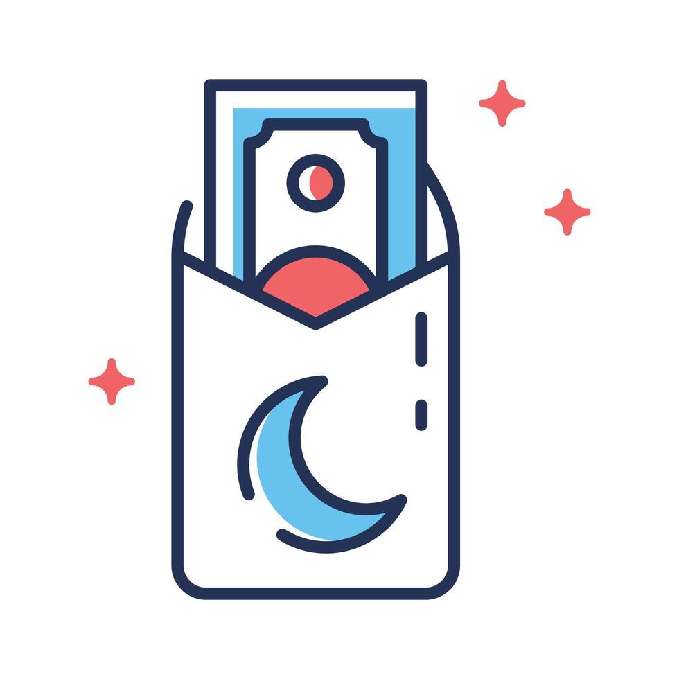 Latest outline style icon showing money envelope vector