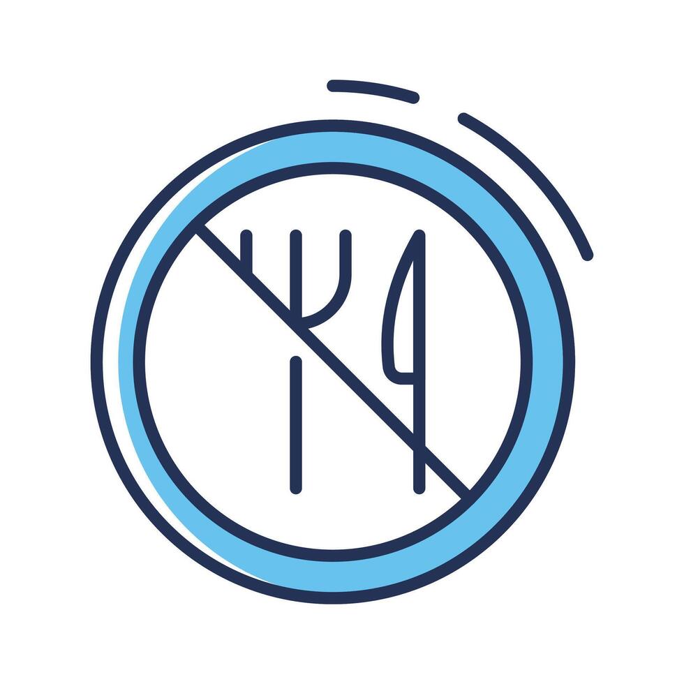 Here is a latest outline style icon depicting fasting concept vector