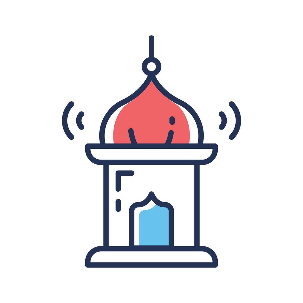 Catch a sight of this latest outline style icon of mosque speaker vector