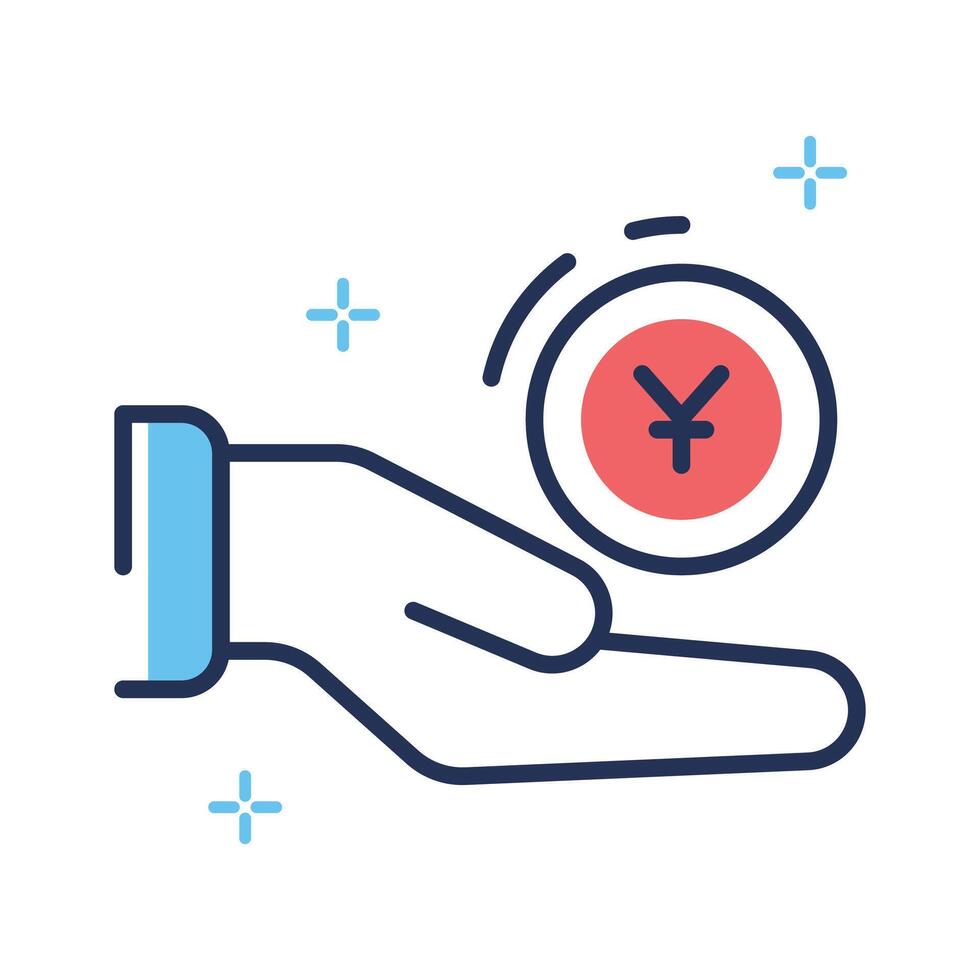 Check out our premium line style icon of alms giving hand vector