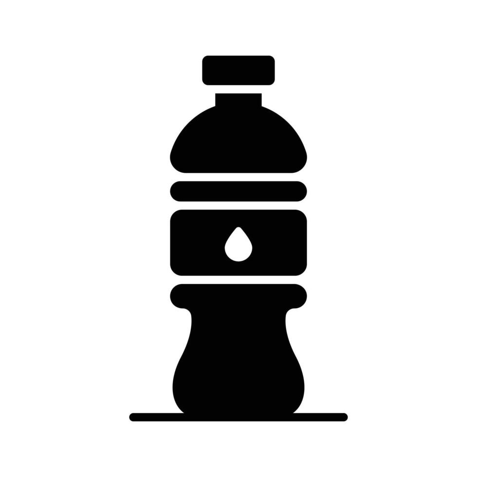 A captivating glyph style icon of water bottle vector