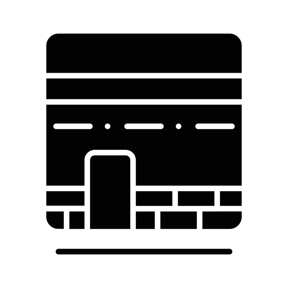 Here is a premium glyph icon of holy khana kaaba vector