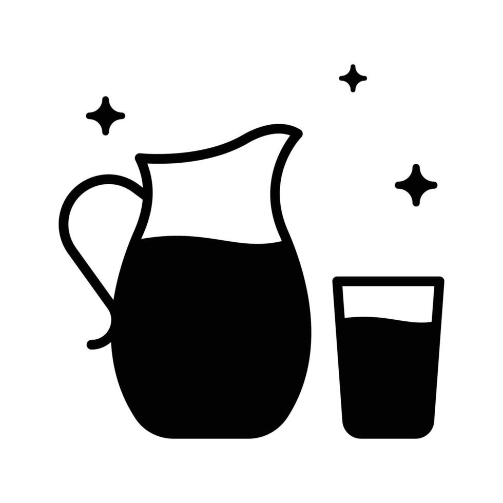 Catch a sight of this trendy glyph icon of water jug vector