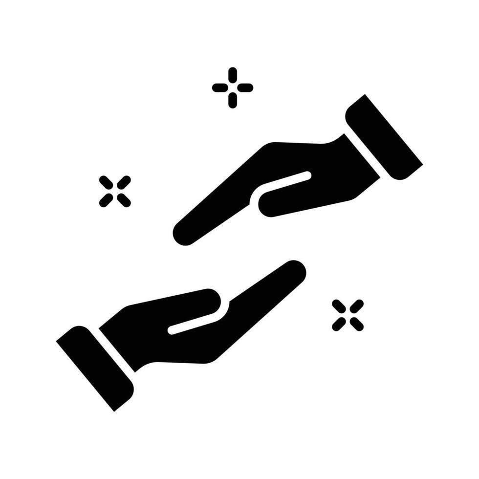 Have a look at this premium glyph icon of help hands vector