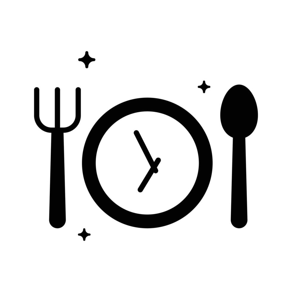A handy glyph style icon depicting iftar time vector
