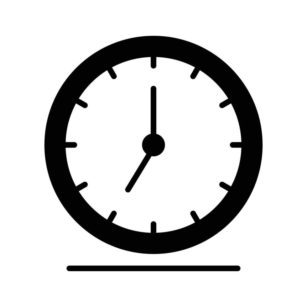 Check out our latest glyph style icon of wall clock vector