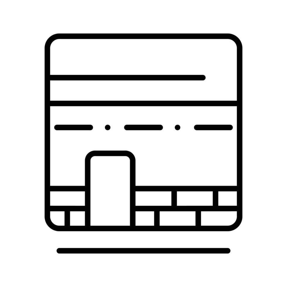 Here is a premium outline icon of holy khana kaaba. vector