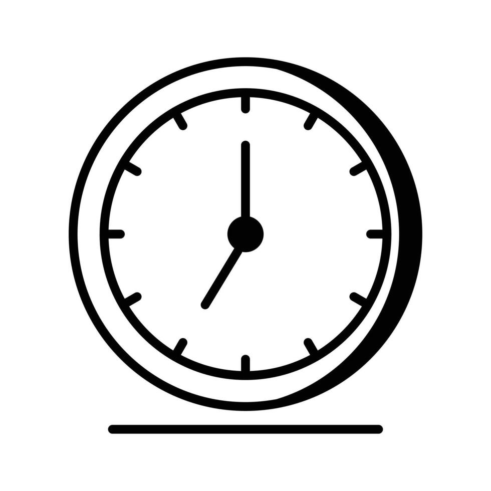 Check out our latest glyph style icon of wall clock. vector