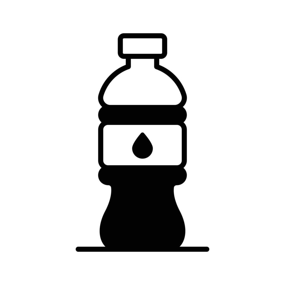 A captivating glyph style icon of water bottle. vector