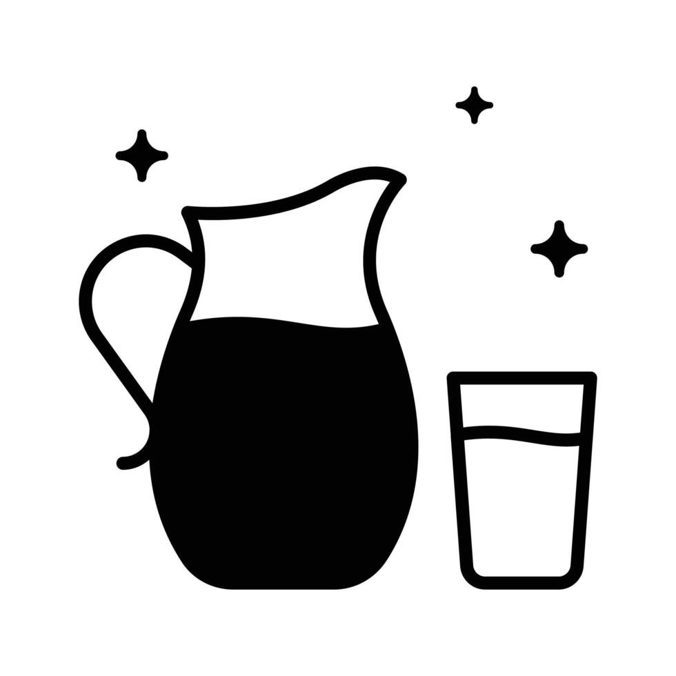 Catch a sight of this trendy glyph icon of water jug. vector