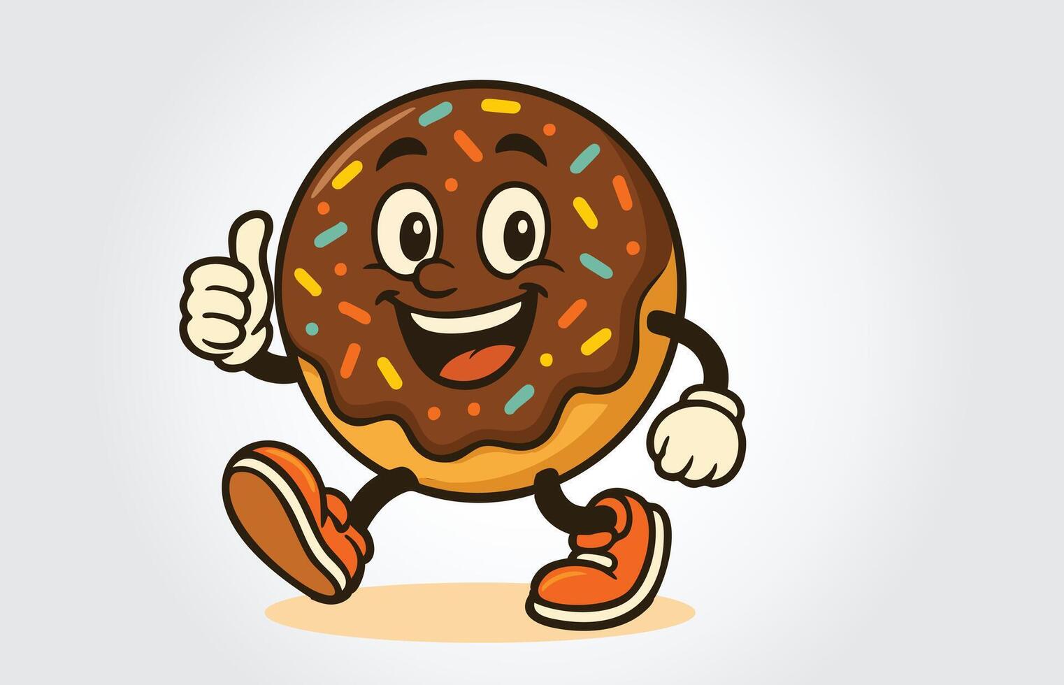 Donuts Mascot Logo Cartoon Character Template vector