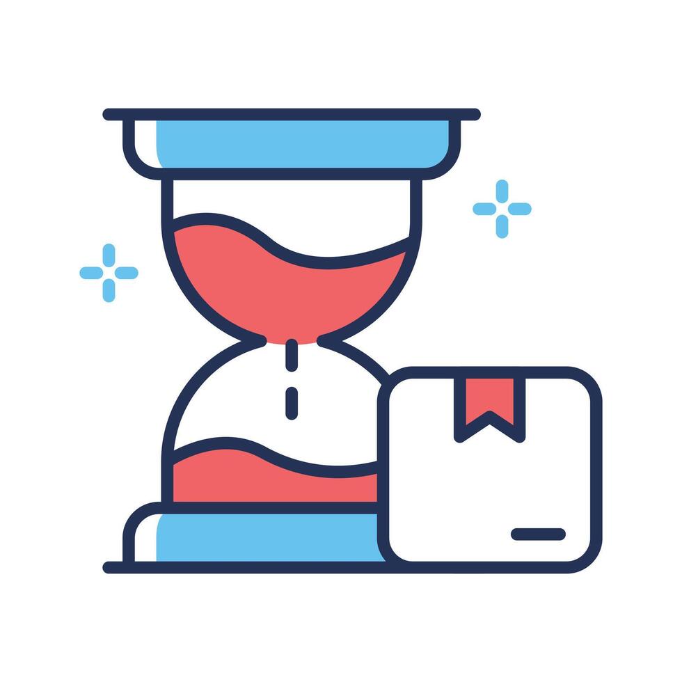 Visually appealing outline icon of estimated shipping time vector