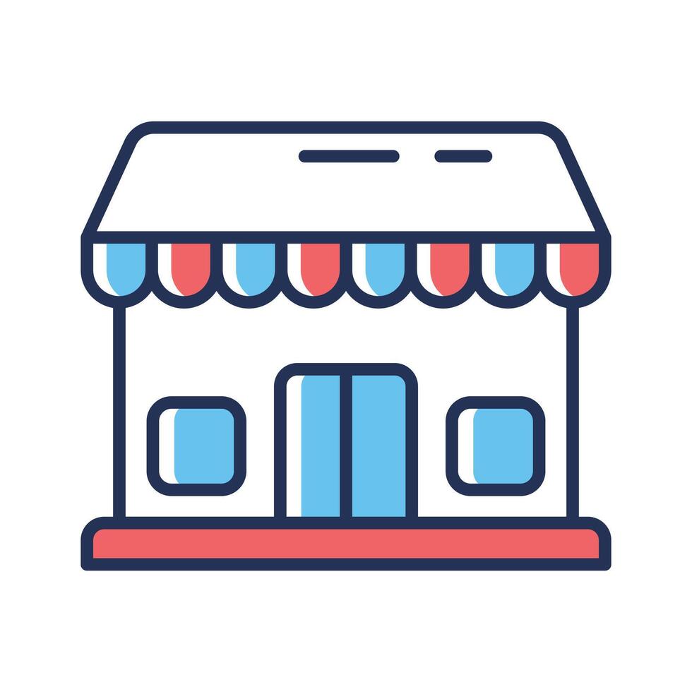 Visually engaging linear icon of storefront retail shop vector