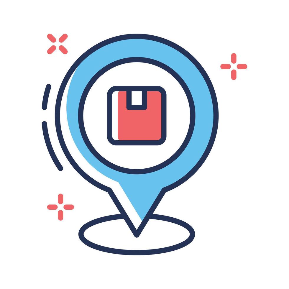 An editable outline icon of delivery location marker vector