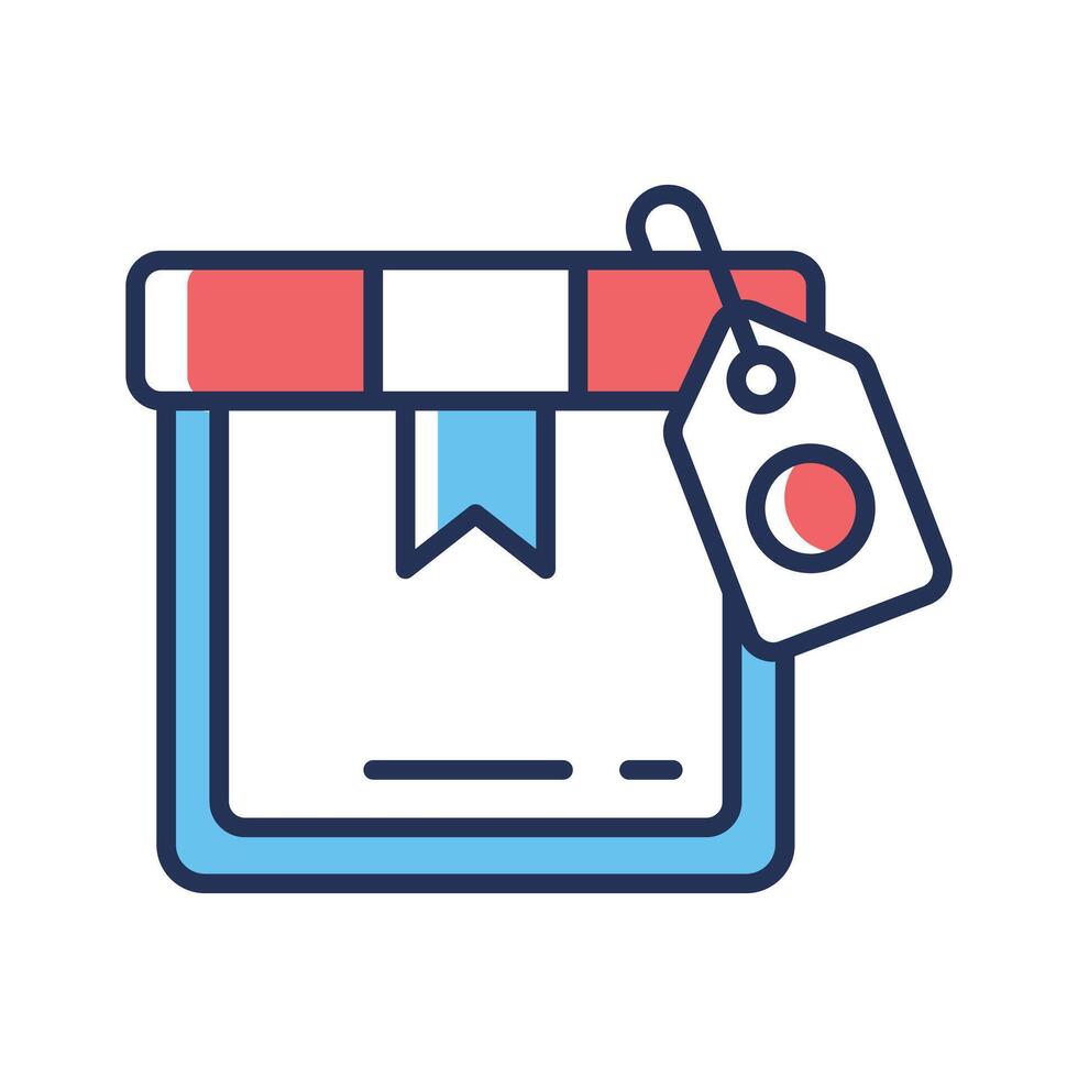 Ready to use linear icon of sealed delivery box vector