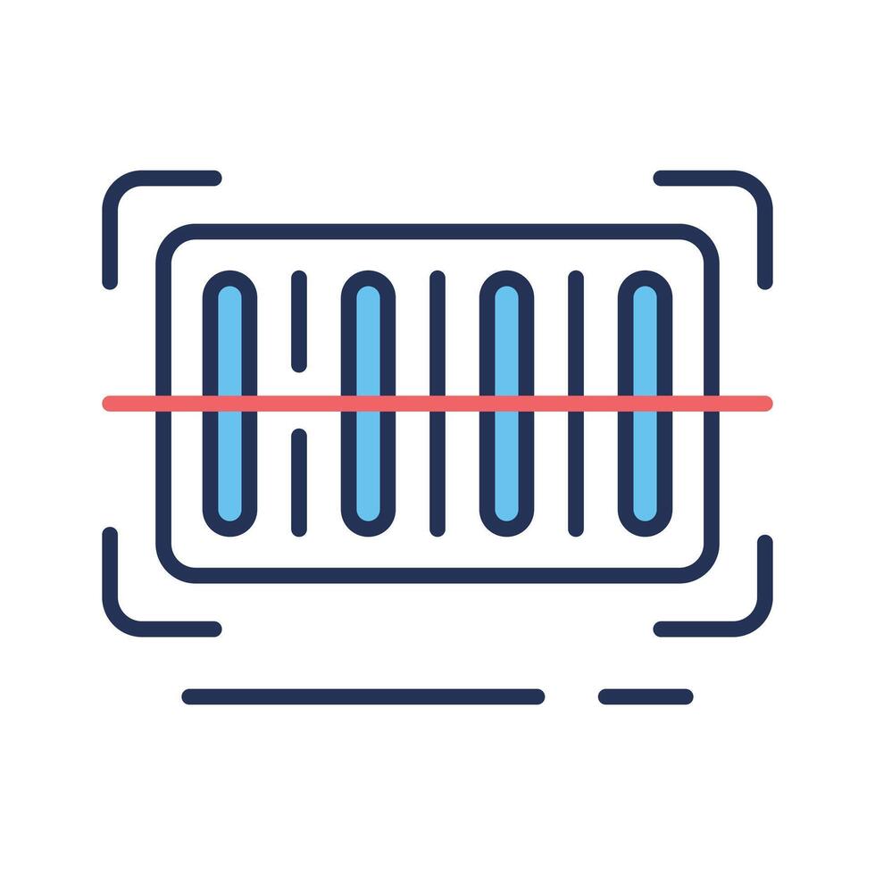 A modern outline icon of scannable qr code vector
