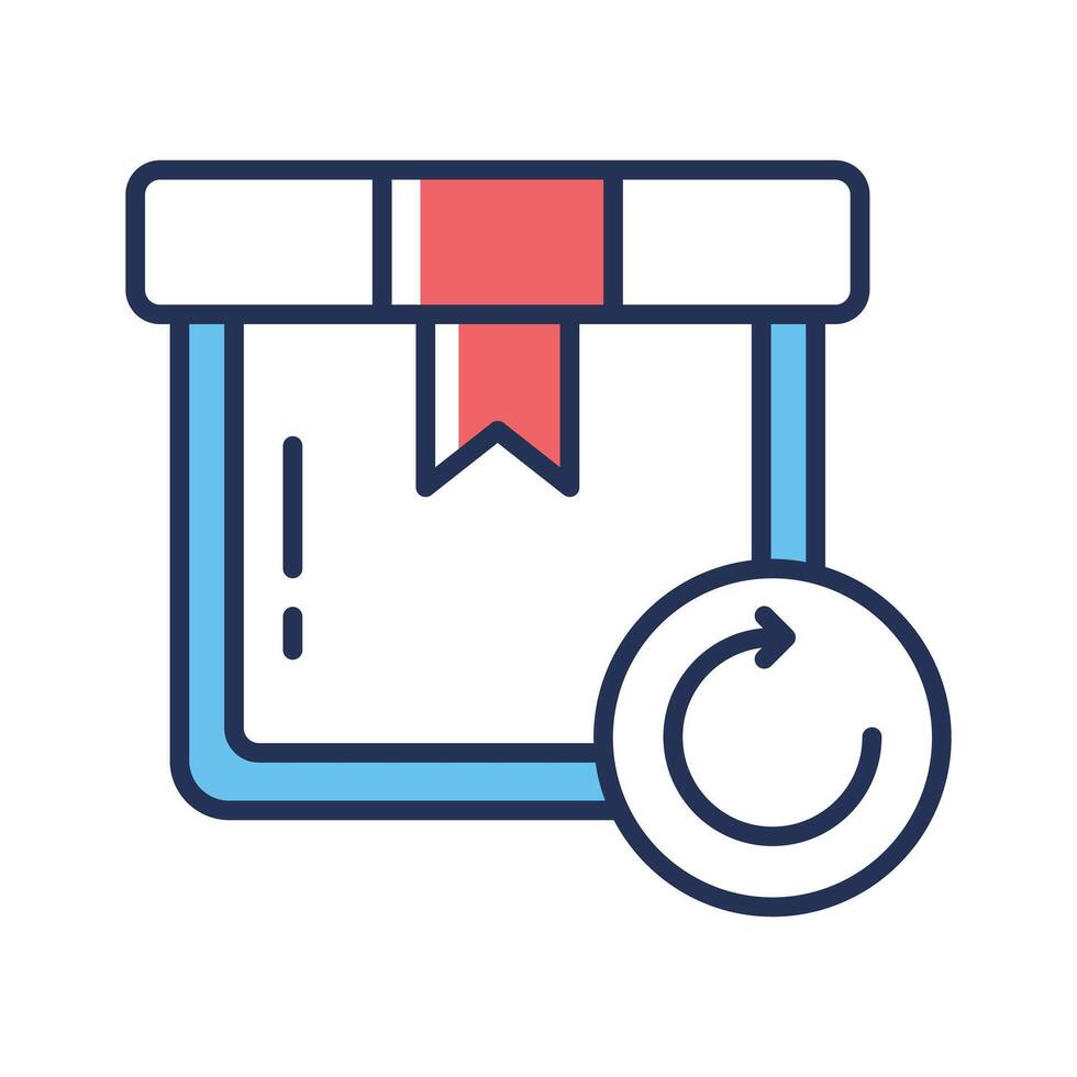 Premium outline icon of parcel return process vector