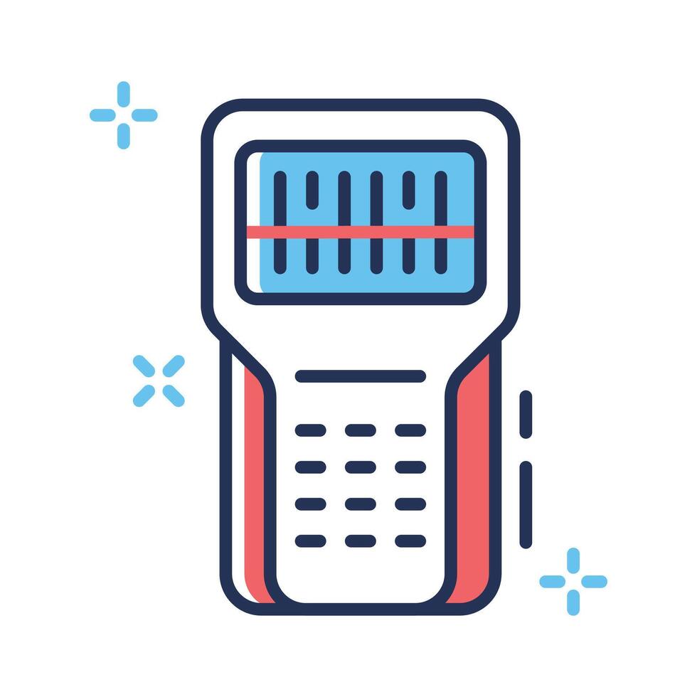 A captivating outline icon of barcode scanner tool vector