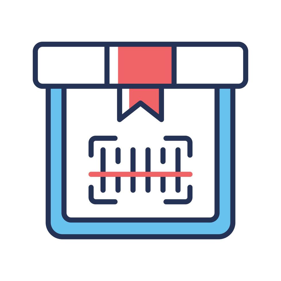 Trendy linear icon of product barcode label vector