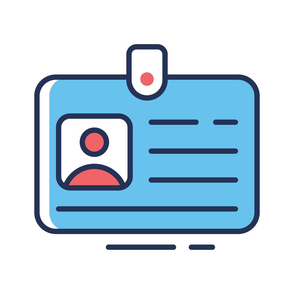 Well crafted outline icon of user verification id vector