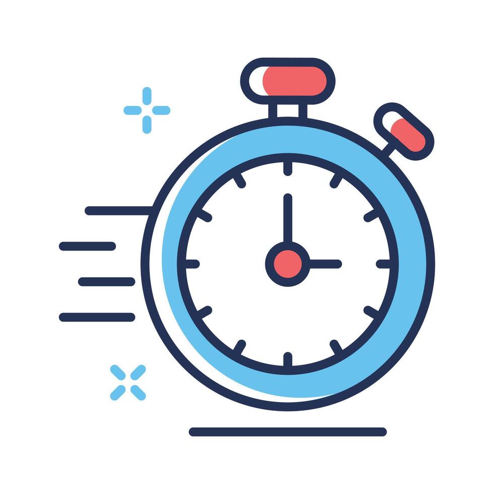 Visually engaging linear icon of estimated delivery time vector