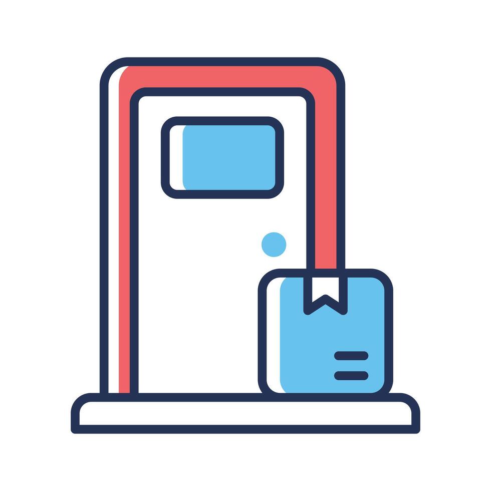 Grab this linear icon of doorstep delivery vector