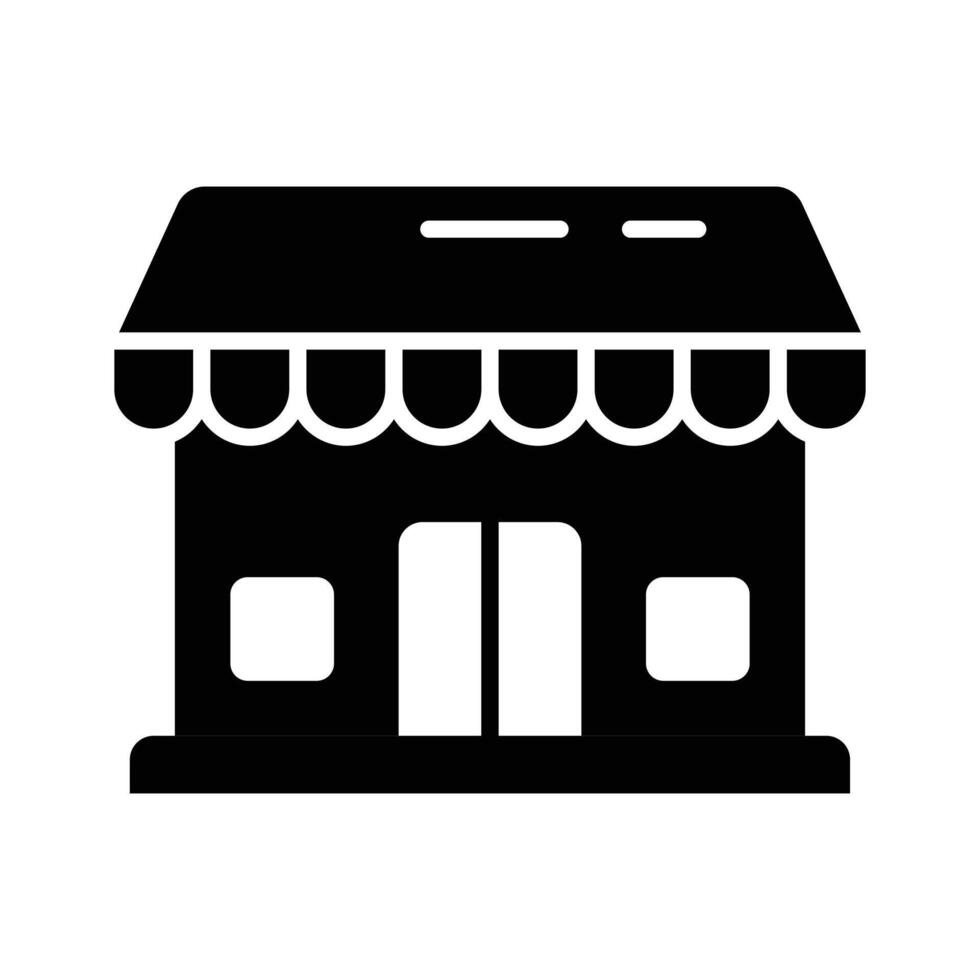 Visually engaging glyph icon of storefront retail shop vector