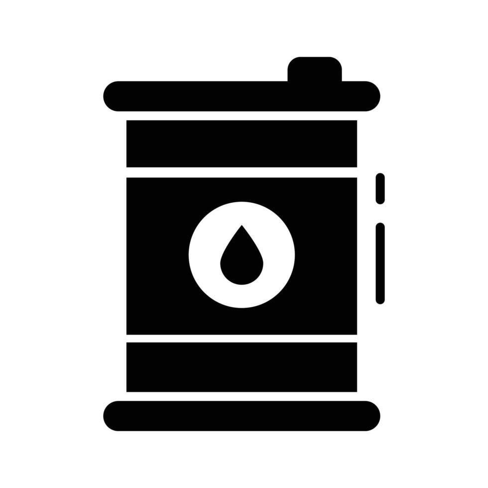Well designed glyph icon of oil barrel container vector