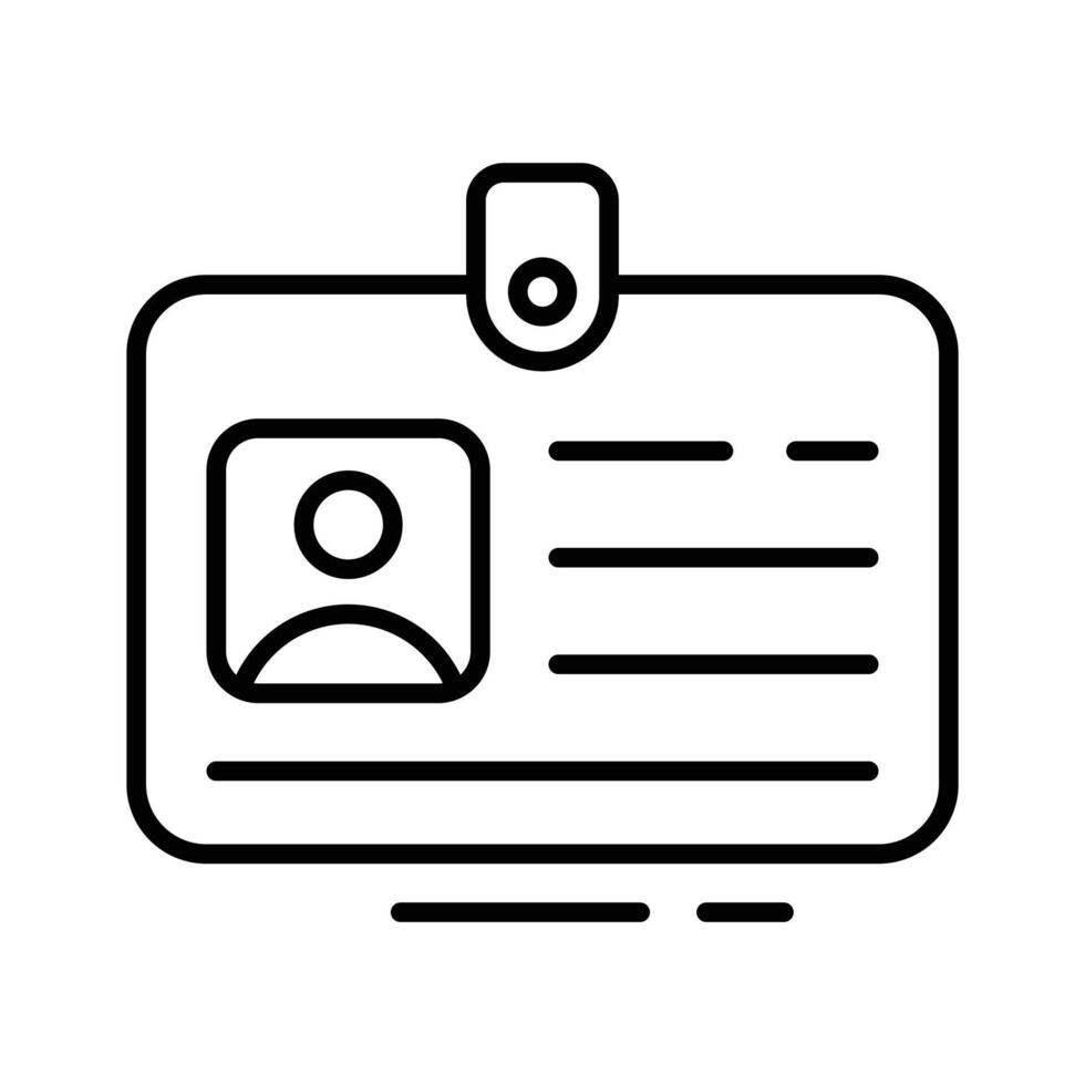 Well crafted outline icon of user verification id. vector